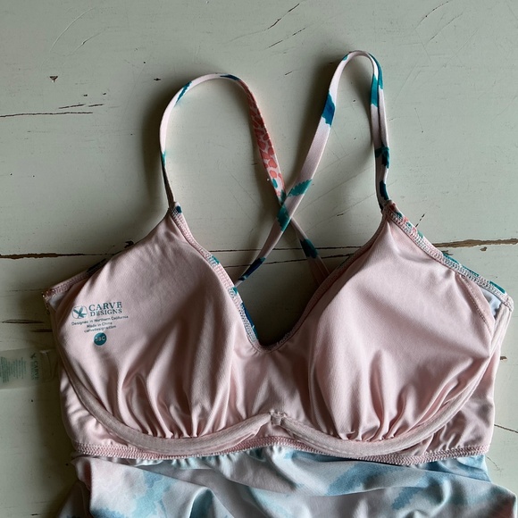 NWT Carve Designs Aloe Pacifica Print Camari Tankini 38C - Picture 5 of 7